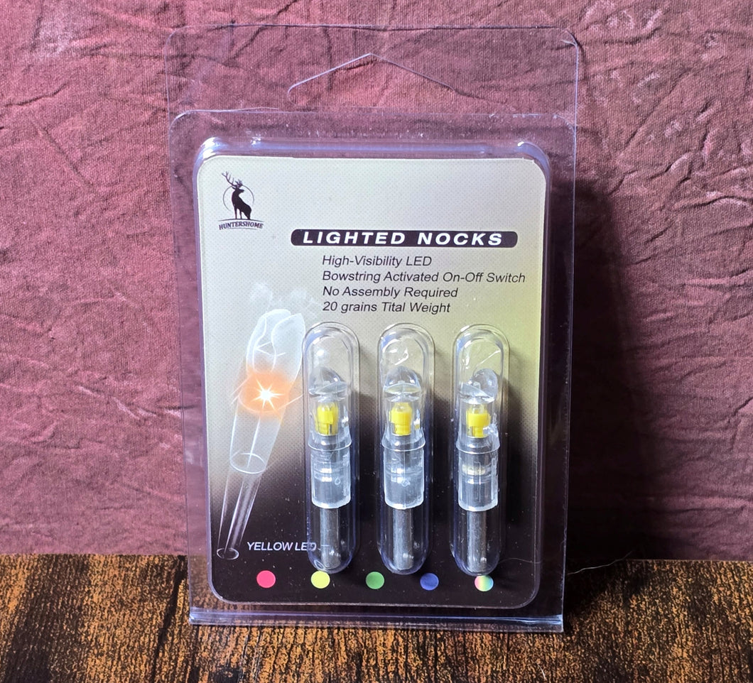 Crossbow Lighted Nocks - YELLOW LIGHT - 3pk