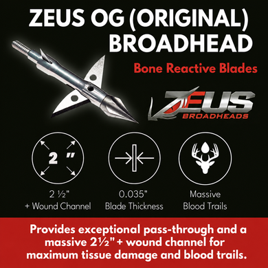 ZEUS BROADHEADS OG (4 PACK)-COMES WITH BOTH 100/125 GR TIPS