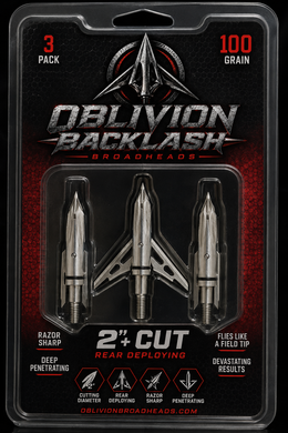 Oblivion Backlash Mechanical Broadhead - Rear Deploying 2
