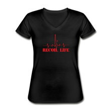 Recoil Life Women's V-Neck T-Shirt - black