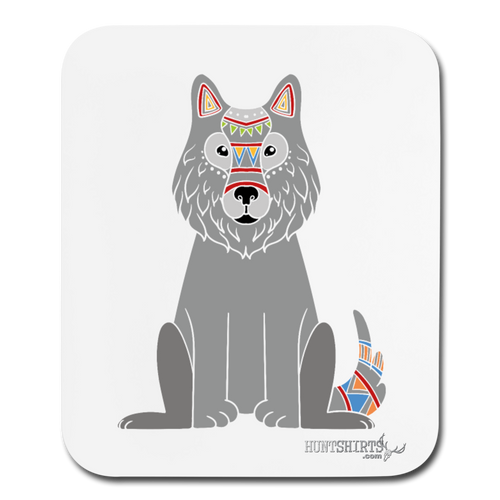 Wolf Mouse pad - white